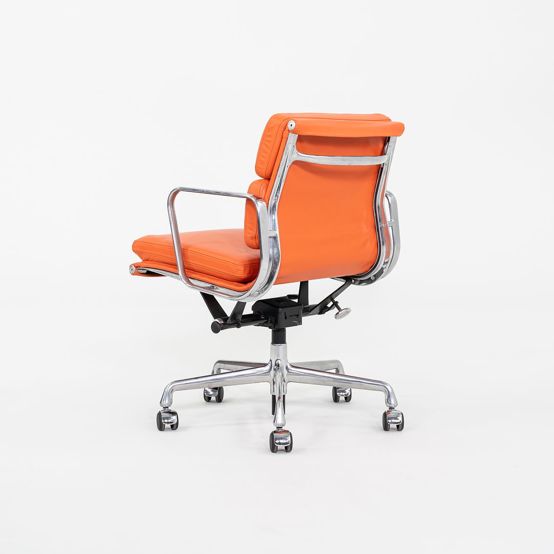 SOLD 2010s Herman Miller Eames Soft Pad Management Desk Chair in Orange Leather 1x Available