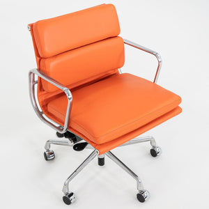 SOLD 2010s Herman Miller Eames Soft Pad Management Desk Chair in Orange Leather 1x Available