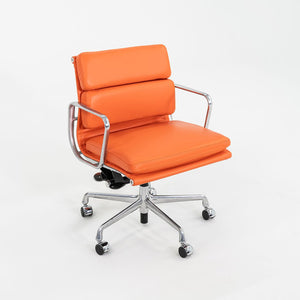 SOLD 2010s Herman Miller Eames Soft Pad Management Desk Chair in Orange Leather 1x Available