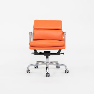 SOLD 2010s Herman Miller Eames Soft Pad Management Desk Chair in Orange Leather 1x Available
