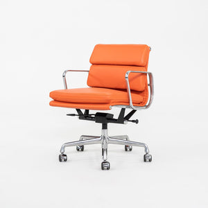 SOLD 2010s Herman Miller Eames Soft Pad Management Desk Chair in Orange Leather 1x Available