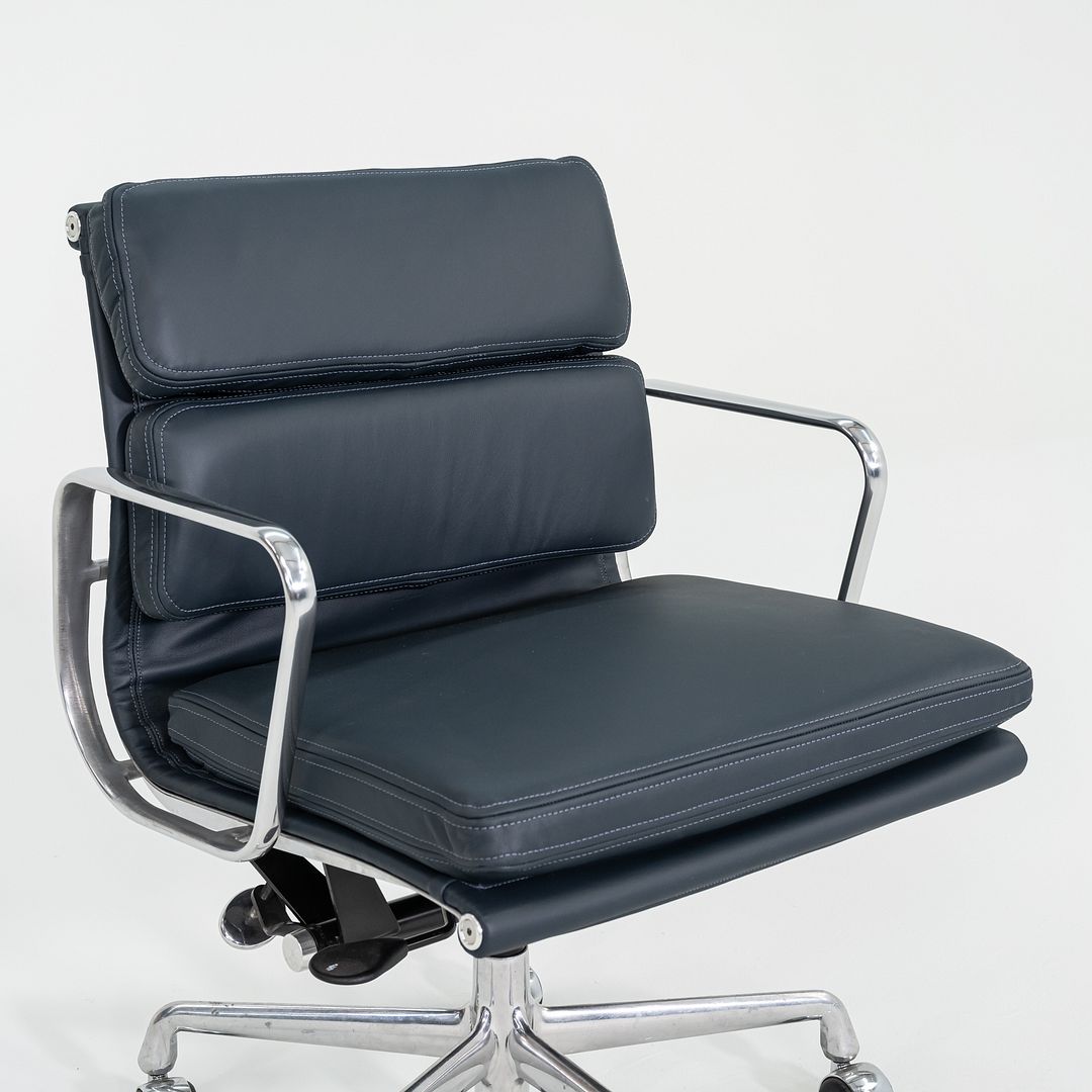 SOLD 2010s Herman Miller Eames Soft Pad Management Desk Chair in Navy Blue Leather