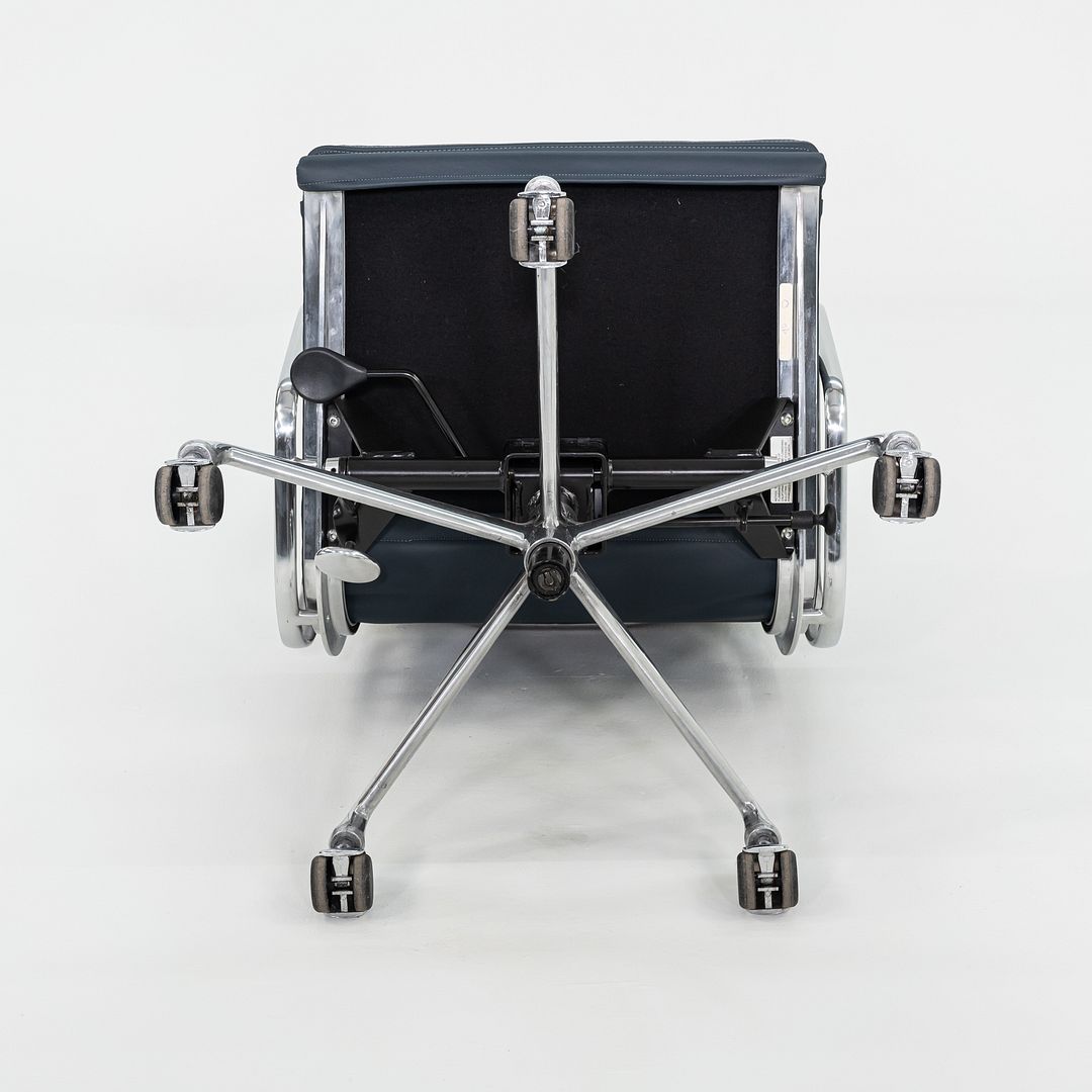 SOLD 2010s Herman Miller Eames Soft Pad Management Desk Chair in Navy Blue Leather