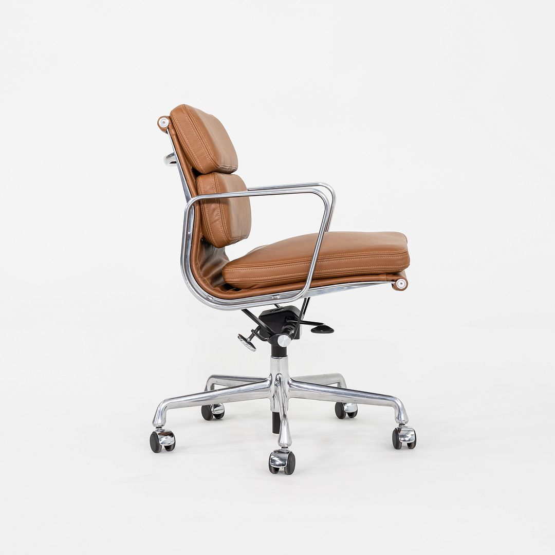 SOLD 2010s Herman Miller Eames Soft Pad Management Desk Chair with Cognac Leather