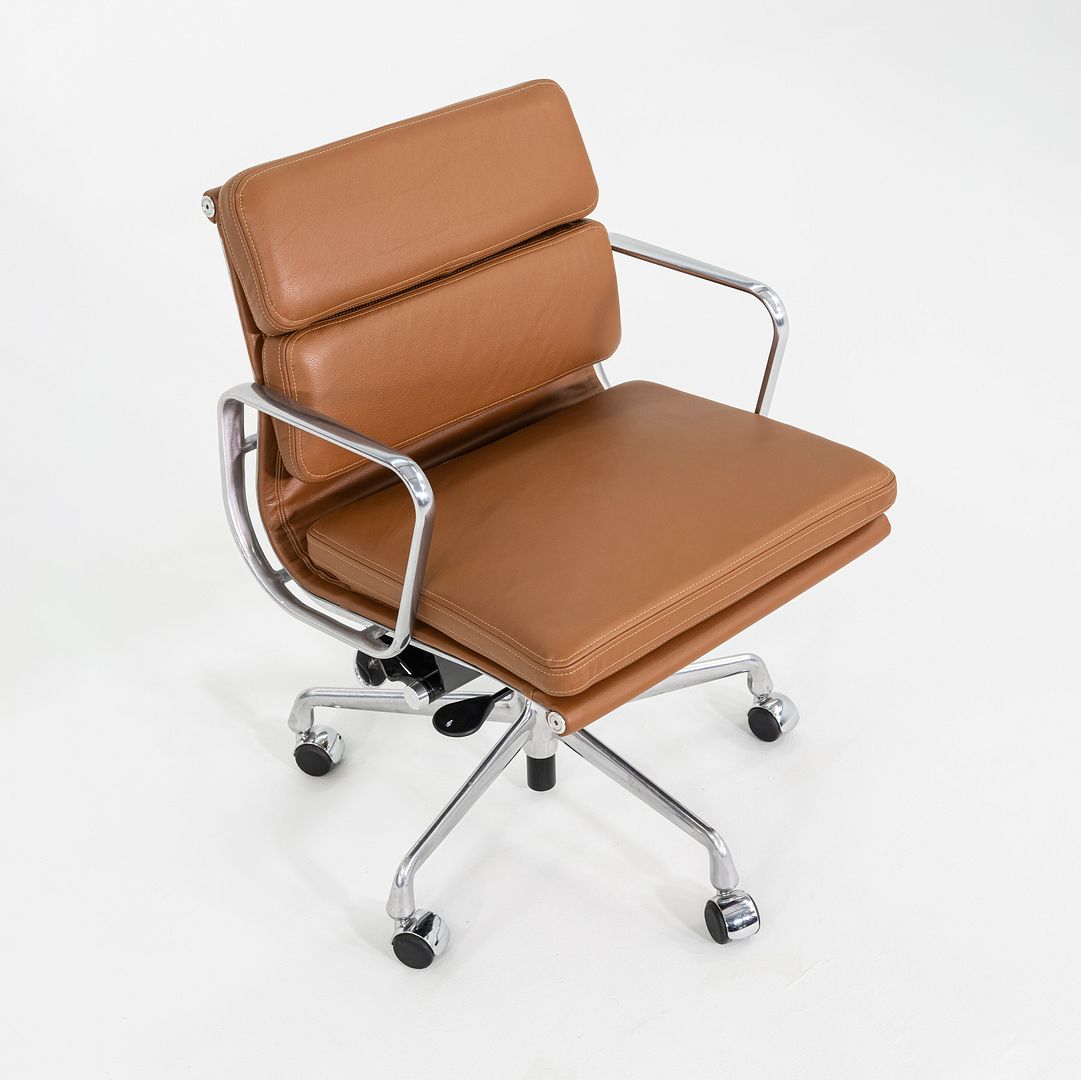 SOLD 2010s Herman Miller Eames Soft Pad Management Desk Chair with Cognac Leather