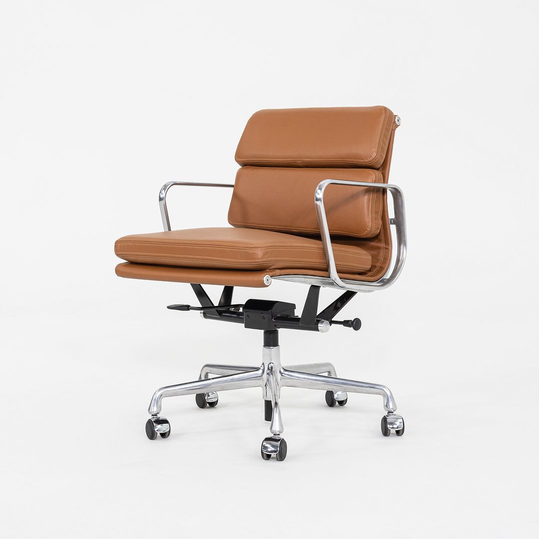 SOLD 2010s Herman Miller Eames Soft Pad Management Desk Chair with Cognac Leather