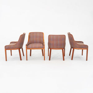 1984 Ward Bennett for Brickel Associates Dining Chair Plaid Fabric 4x Available