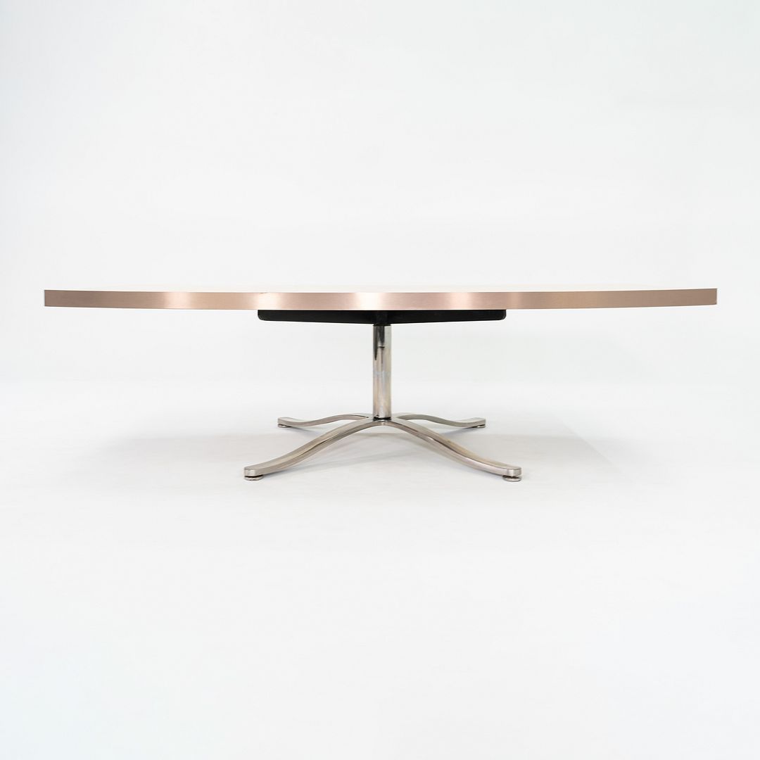 2004 Nicos Zographos Custom Conference Table in Wood with Stainless Steel Base