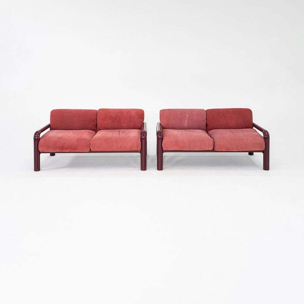 1981 Gae Aulenti Knoll Orsay Two Seat Sofa Loveseat w/ Suede Upholstery 2x Avail