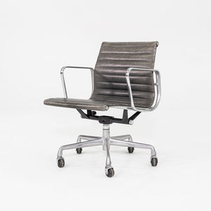 1995 Herman Miller Eames Aluminum Management Desk Chair in Grey Leather 4x Avail