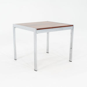 1970s Italian Rosewood Side / End Table with Chromed Steel Base, 22 x 24 in