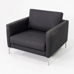 2008 Piero Lissoni for Knoll Divina Lounge Chair with Black Pinstripe Fabric