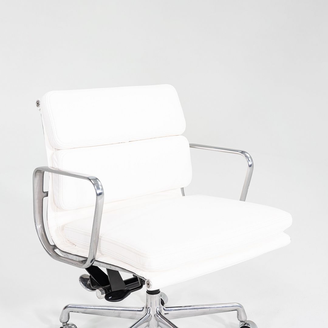 2010s Herman Miller Eames Soft Pad Management Desk Chair with White Leather