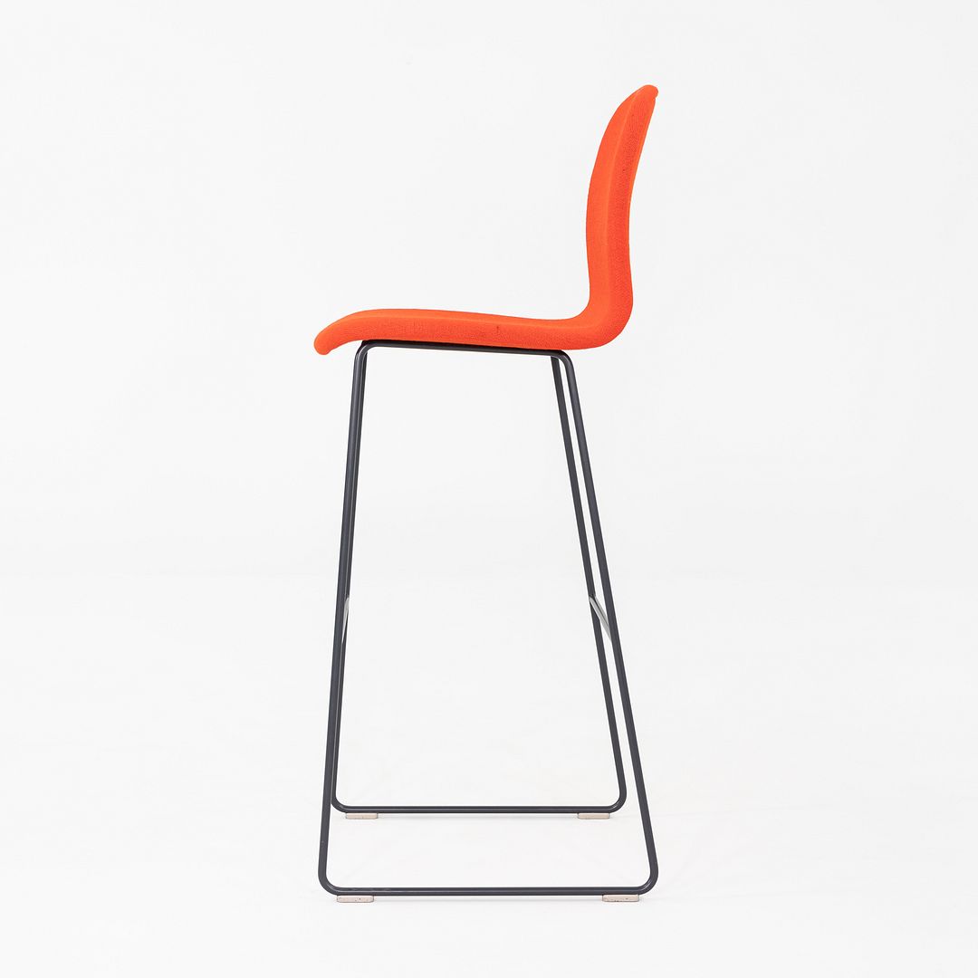 2010s Set of Four Jasper Morrison for Cappellini Tate Bar Stools in Red Fabric