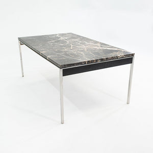 1960s Gordon Bunshaft and Davis Allen of SOM Stainless, Marble, and Wood Table