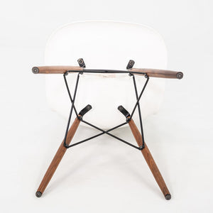 2021 Herman Miller Eames DSW Dining Side Chair in White w/ Walnut Base 12x Avail