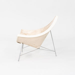 1950s George Nelson for Herman Miller Coconut Lounge Chair with White Vinyl