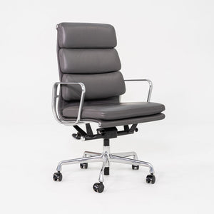 2017 Herman Miller Eames Soft Pad Executive Desk Chair Grey Leather 6x Available