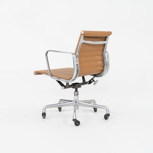 2010s Herman Miller Eames Aluminum Group Management Desk Chair Caramel Leather