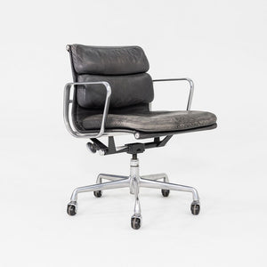1994 Herman Miller Eames Soft Pad Management Desk Chair Black Leather Upholstery