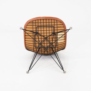 C. 1952 Herman Miller Eames DKR-1 Wire Dining Side Chair with Cognac Leather