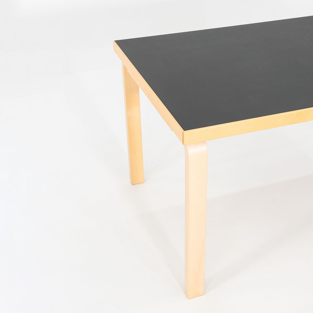 2012 Alvar and Aino Aalto for Artek Table 81B Dining Table / Desk Black 34x54"