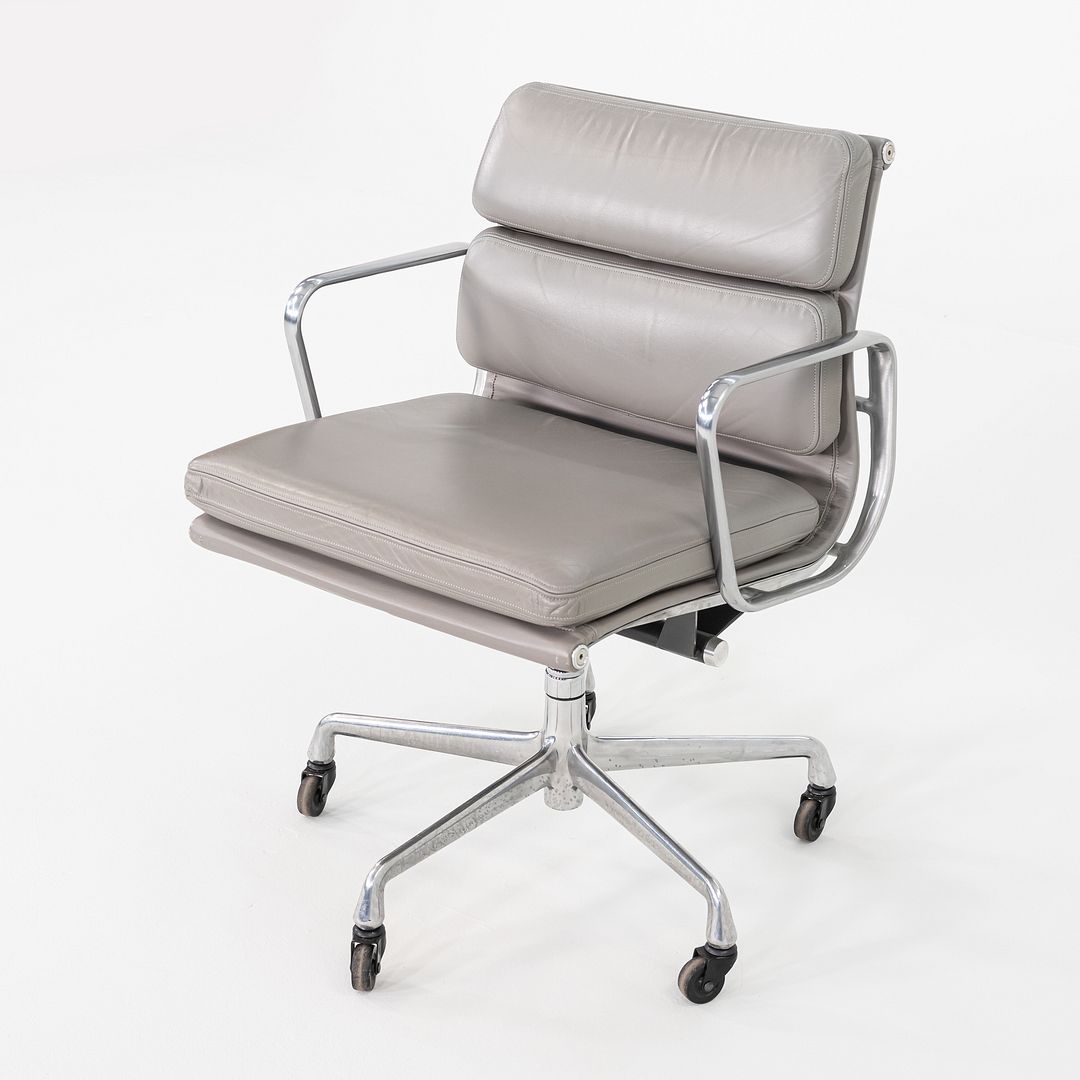 2006 Herman Miller Eames Soft Pad Management Desk Chair in Grey Leather 6x Avail