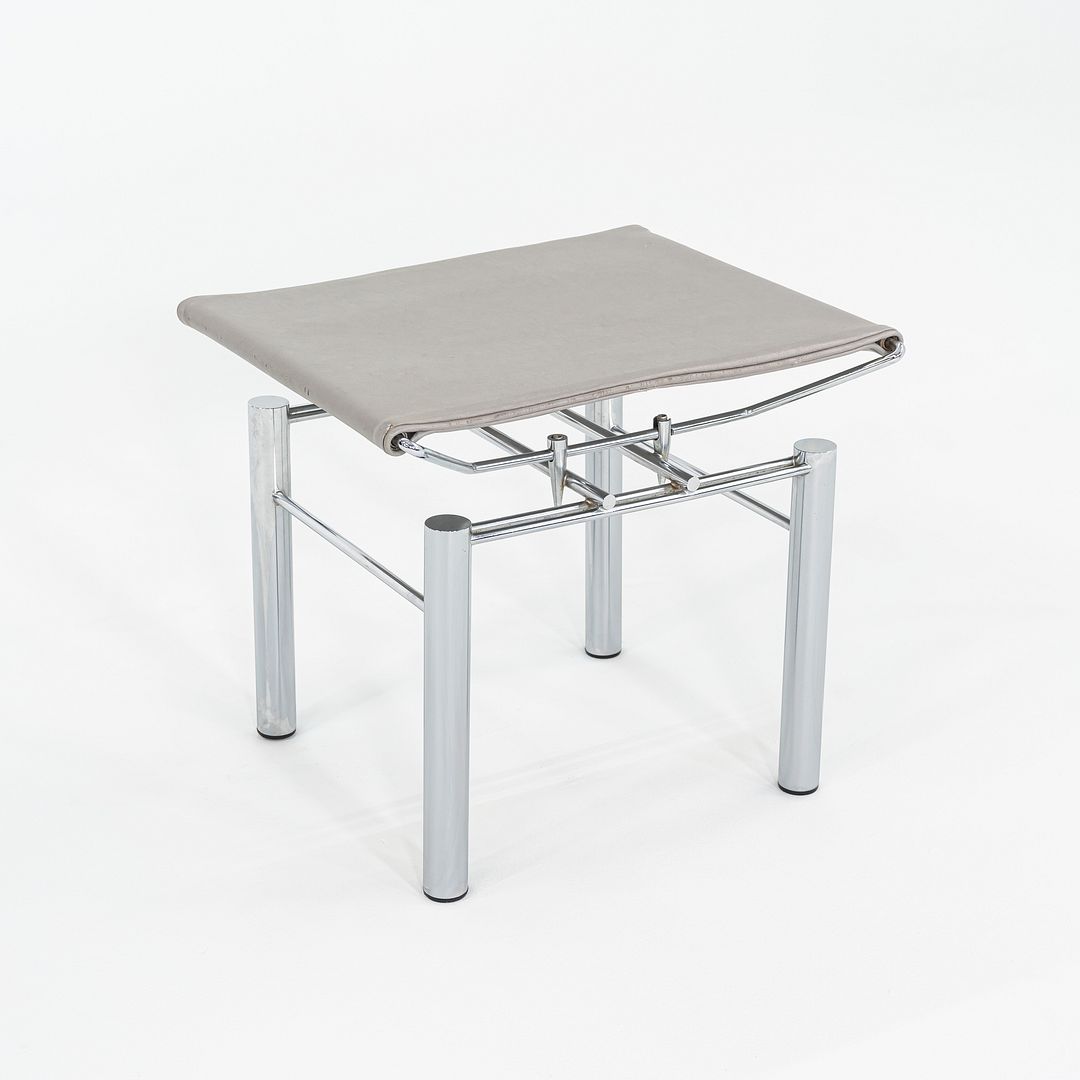 1980s Hans Ullrich Bitsch 8600 Stool / Ottoman for Kusch & Co. w/ Grey Leather