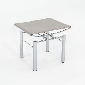 1980s Hans Ullrich Bitsch 8600 Stool / Ottoman for Kusch & Co. w/ Grey Leather