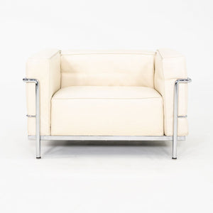 2000s Le Corbusier Jeanneret Perriand for Cassina LC3 Club Lounge Chair in Ivory