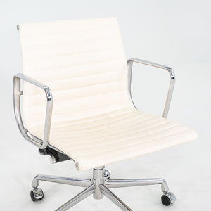 2008 Herman Miller Eames Aluminum Management Desk Chair in Cream Leather 4x Available