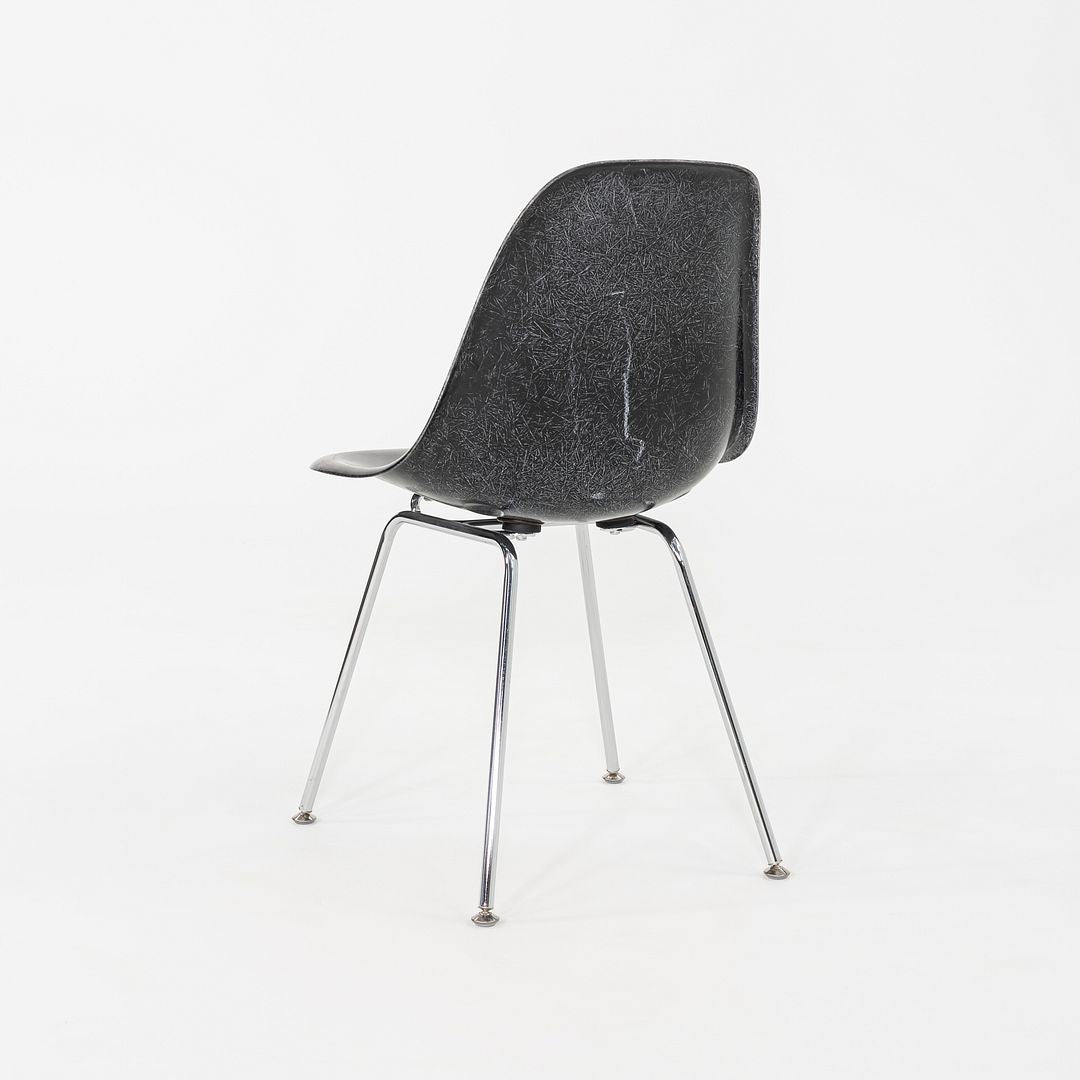 2019 Set of Six Eames Modernica Fiberglass DSX Dining Side Chairs in Black