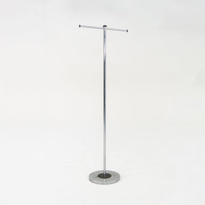 1980s Postmodern Chromed Steel Coat Rack or Clothes Hanger 25 x 14 x 68 inches