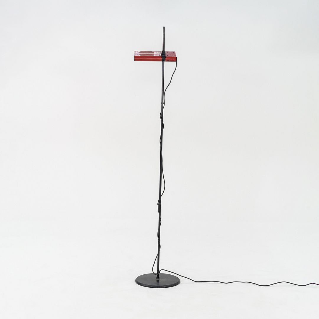 1980s Ernesto Gismondi Aton Terra Red Floor Lamp for Artemide Italy in Steel
