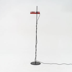 1980s Ernesto Gismondi Aton Terra Red Floor Lamp for Artemide Italy in Steel
