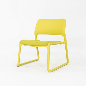 2010s Set of Four Don Chadwick for Knoll Spark Lounge Stacking Chairs Lime Green