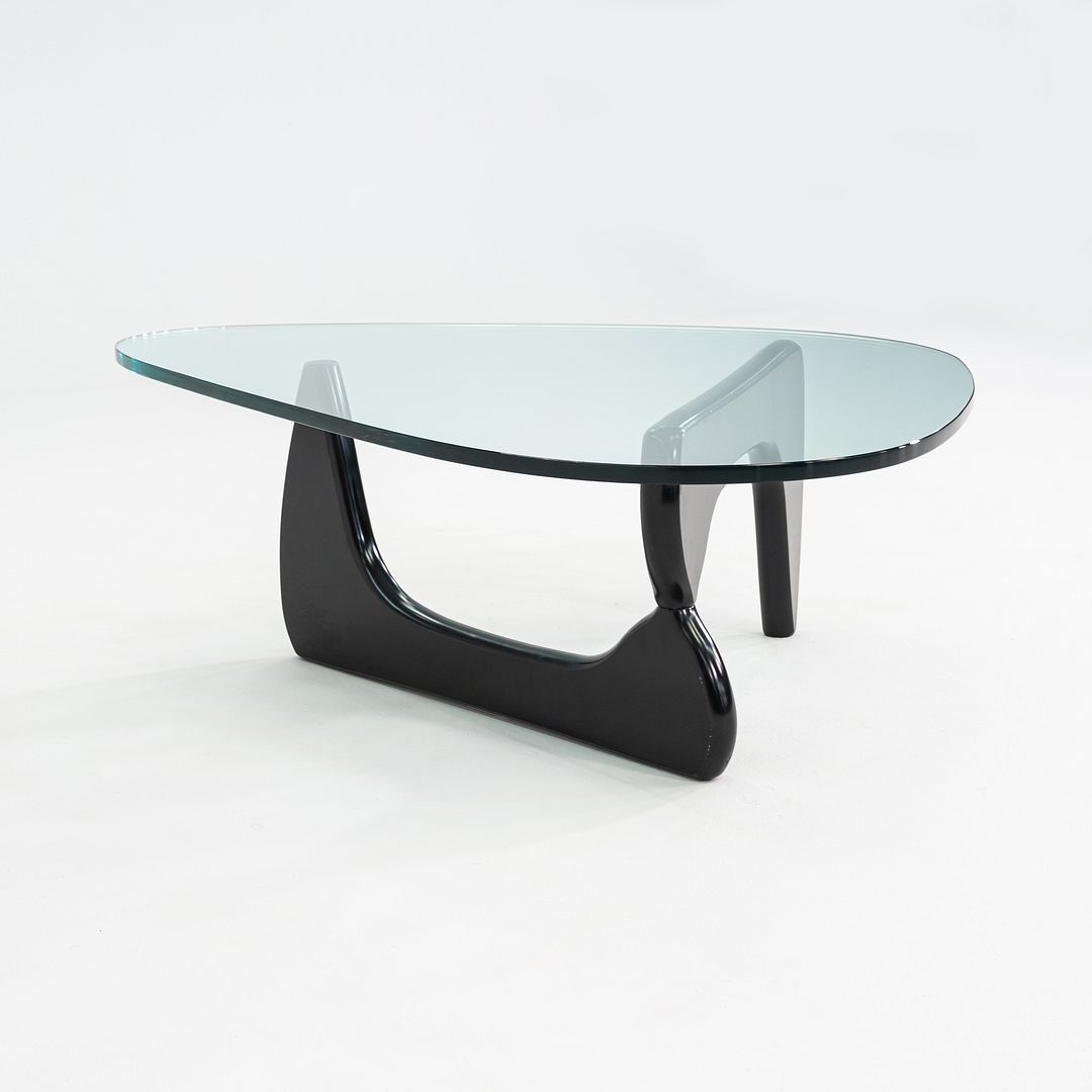 C. 2007 Isamu Noguchi for Herman Miller Coffee Table in Black with Glass Top