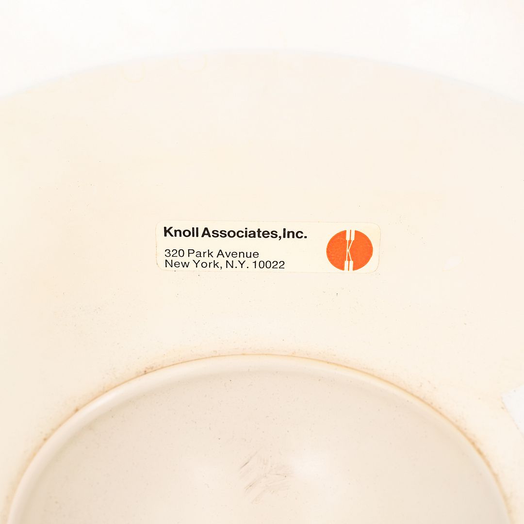 1960s Eero Saarinen for Knoll Pedestal Tulip Side Table w/ Faux Marble Laminate