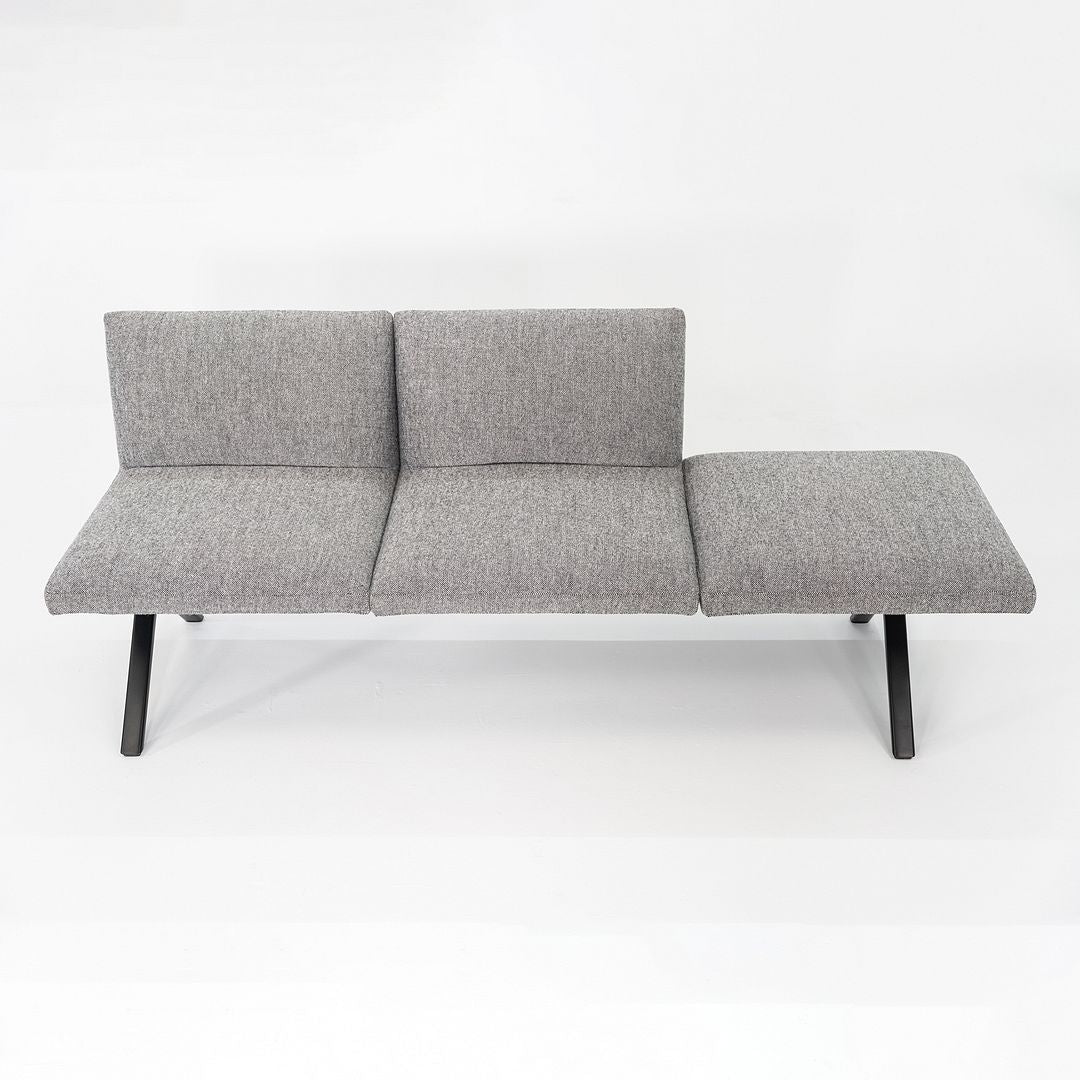 2020s Ichiro Iwasaki for Arper Three Seat Kiik Bench with Back in Grey Fabric