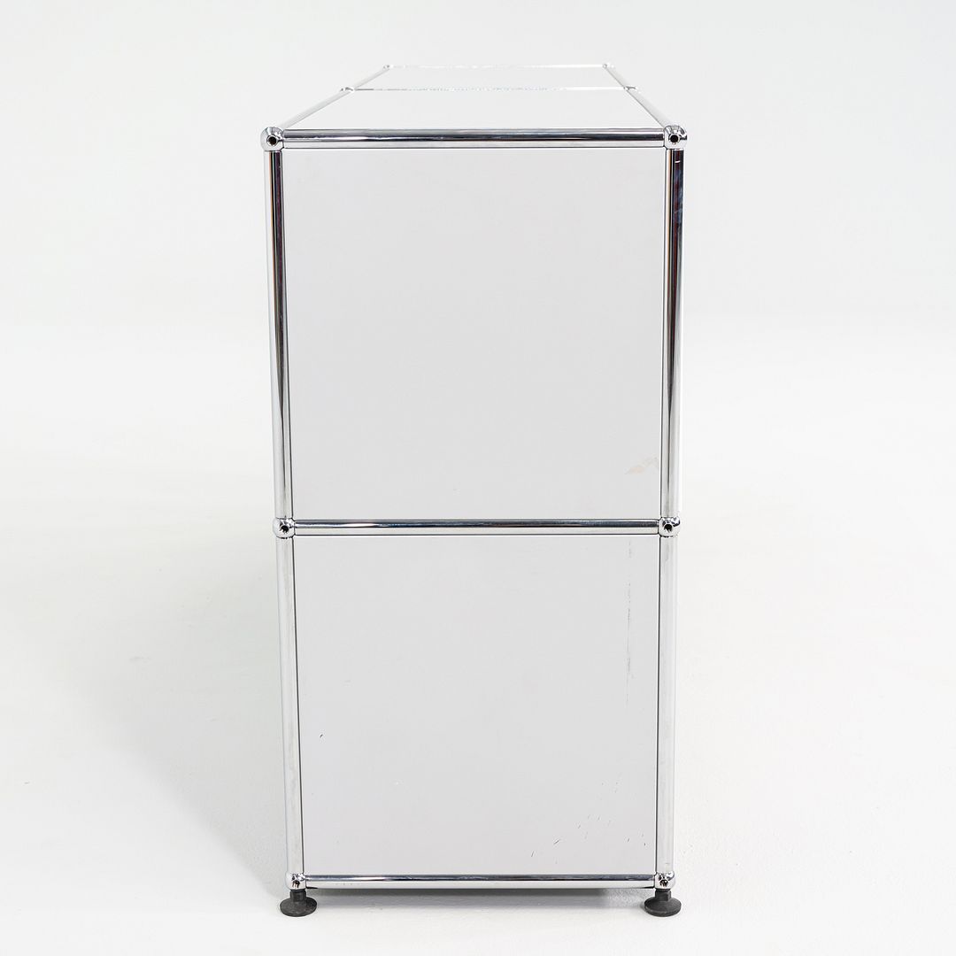 SOLD 2000s Second Cycle USM Haller C2A Credenza in Light Grey Steel 60x14x30 Inches