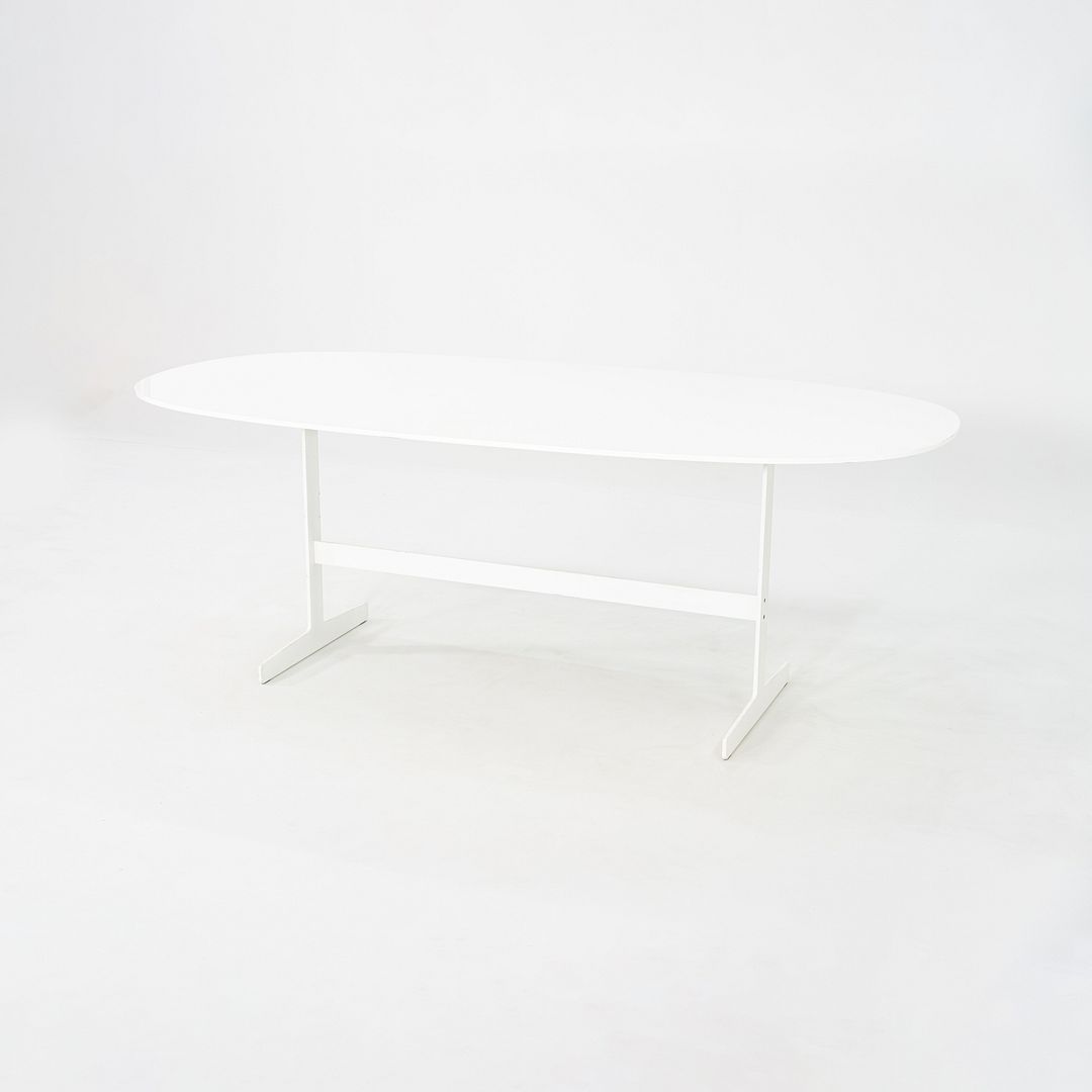 SOLD 2000s Jasper Morrison for Cappellini White Lacquer Simplon Dining Table 79x39x29