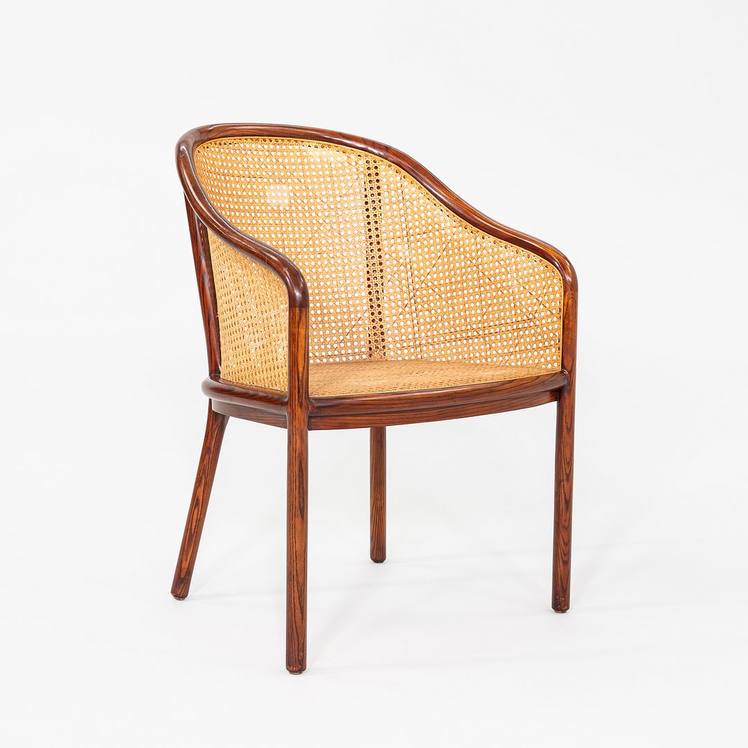 1980s Ward Bennett for Brickel Associates Bankers Chair in Dark Oil Ash 3x Avail