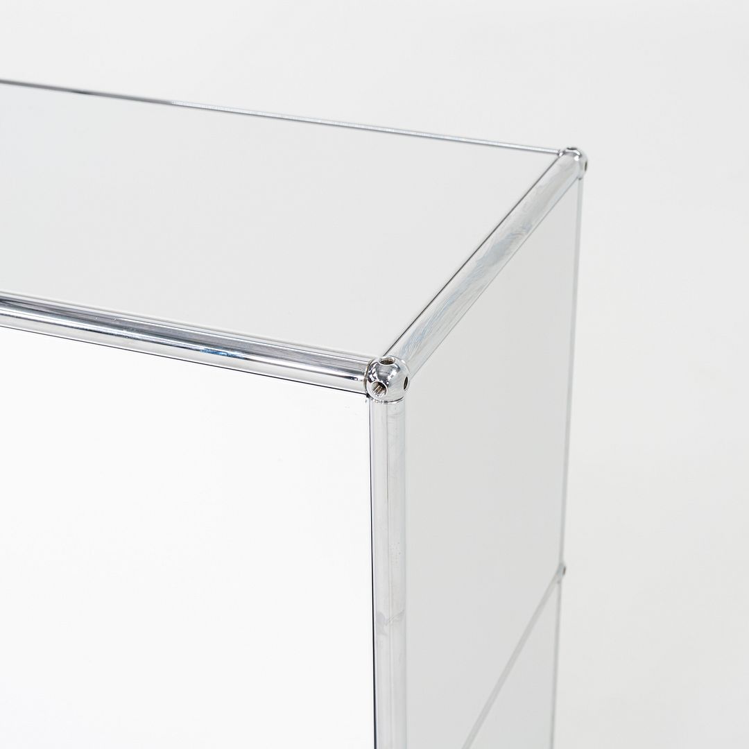 SOLD 2000s Second Cycle USM Haller C2A Credenza in Light Grey Steel 60x14x30 Inches