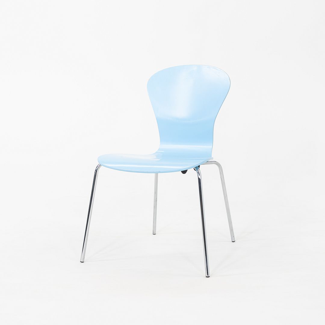 2010s Ross Lovegrove for Knoll Sprite Stacking Dining Chair Blue 11x Available
