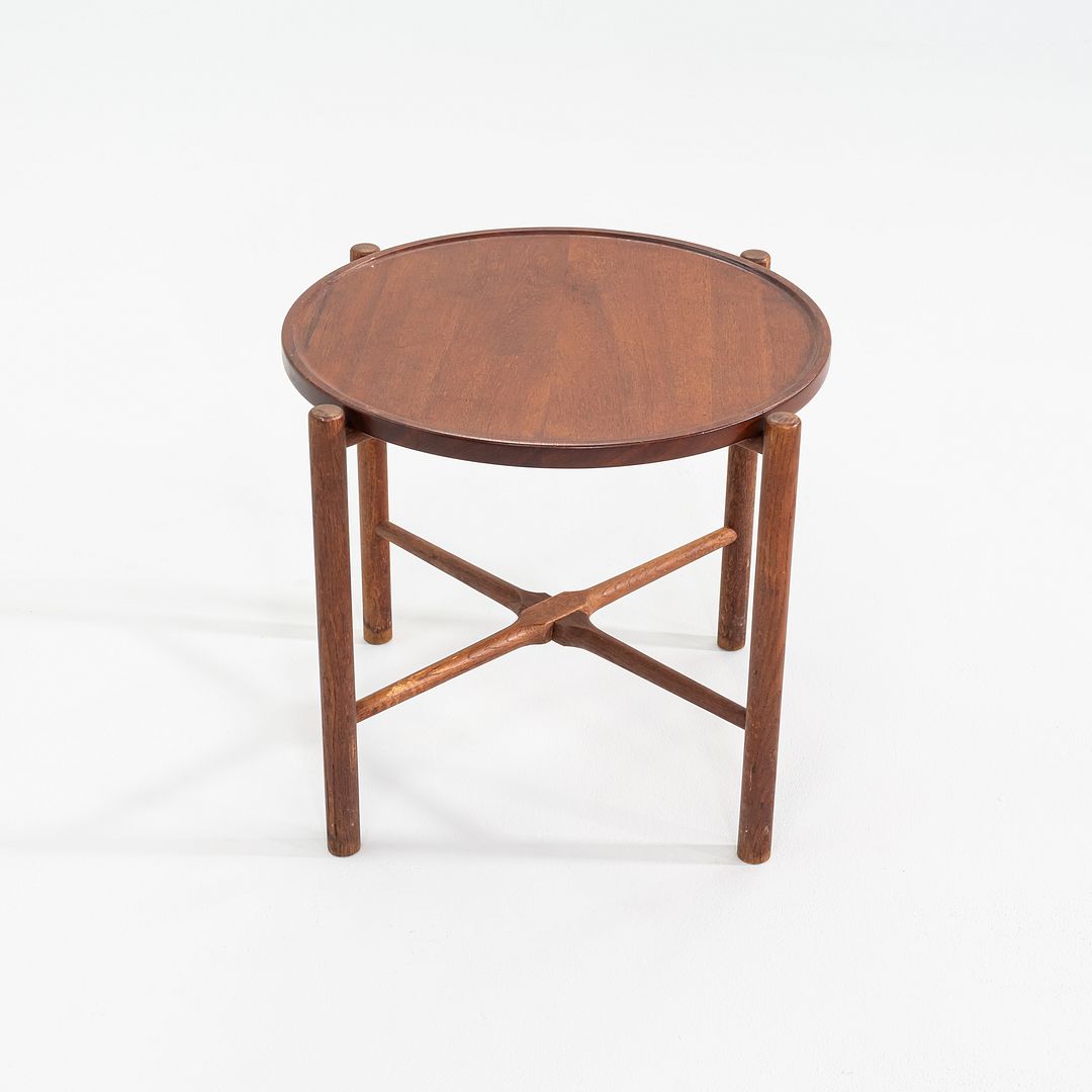 1960 PP35 Hans Wegner for Andreas Tuck Tray Top Occassional Table in Teak & Oak