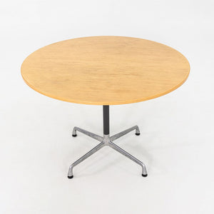 1999 Herman Miller Eames Aluminum Group Cafe / Dining Table with Wood Top 42"
