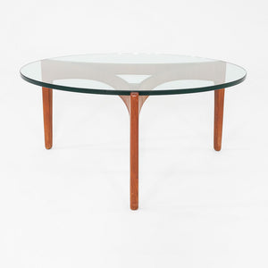 1960s Sven Ellekaer for Christian Linneberg Coffee Table in Teak and Glass 39"