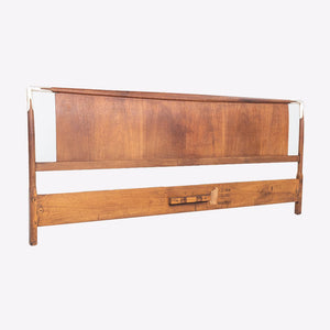 1950s T.H. Robsjohn Gibbings for Widdicomb King Size Headboard in Walnut 80x35