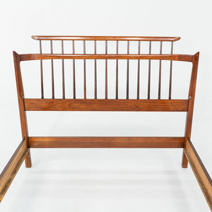 1959 Thomasville American Black Walnut Modern Full Size Headboard / Bed Frame