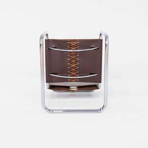 SOLD 1960s Set of Six Marcel Breuer for Knoll B33 Spoleto Dining Chairs in Brown Leather